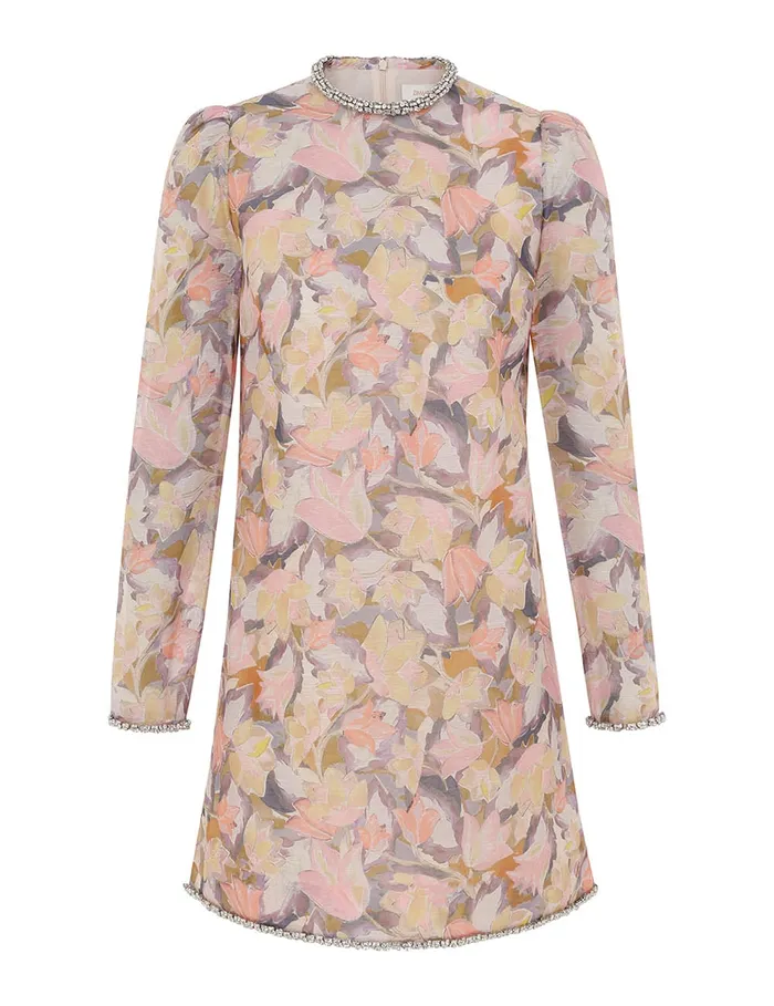 Women Zimmermann Dresses Illustration Diamante Mini Sorbetto Eden