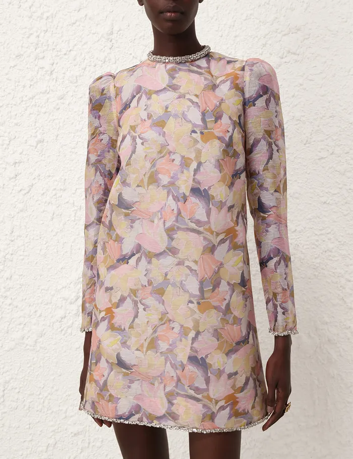 Women Zimmermann Dresses Illustration Diamante Mini Sorbetto Eden