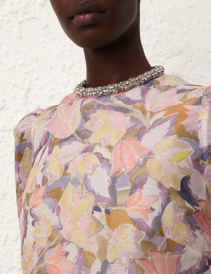 Women Zimmermann Dresses Illustration Diamante Mini Sorbetto Eden