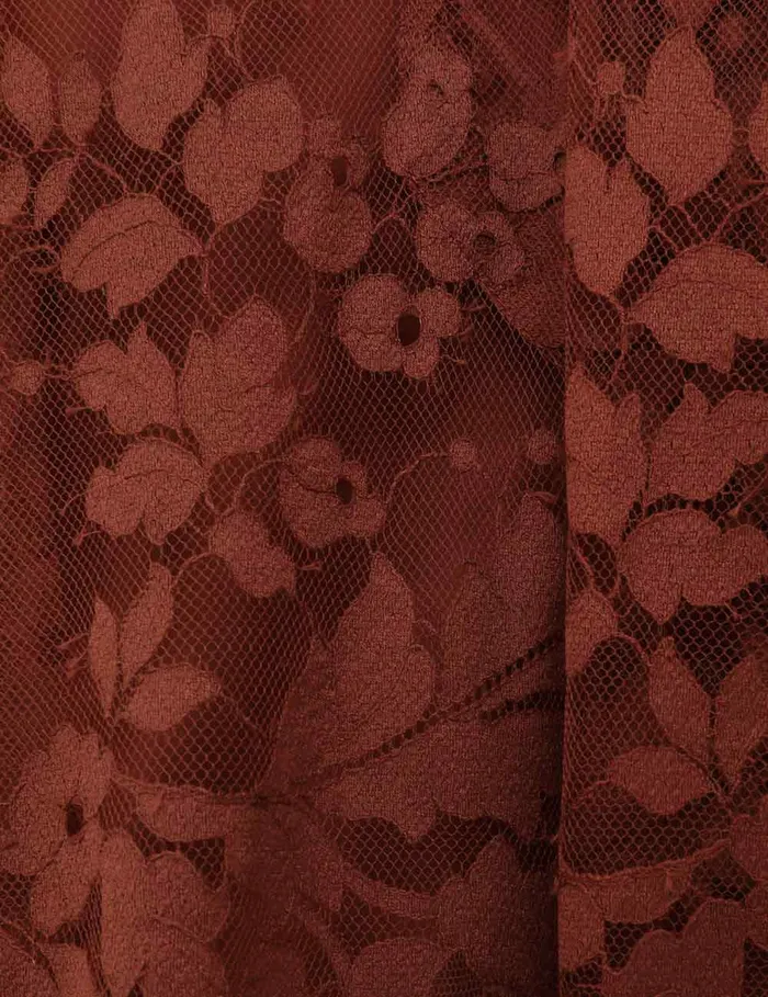 Women Zimmermann Dresses Illustration Lace Mini Dress Chestnut