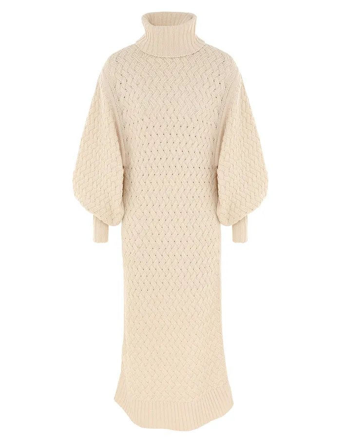 Women Zimmermann Dresses Illustration Textured Dress Cream