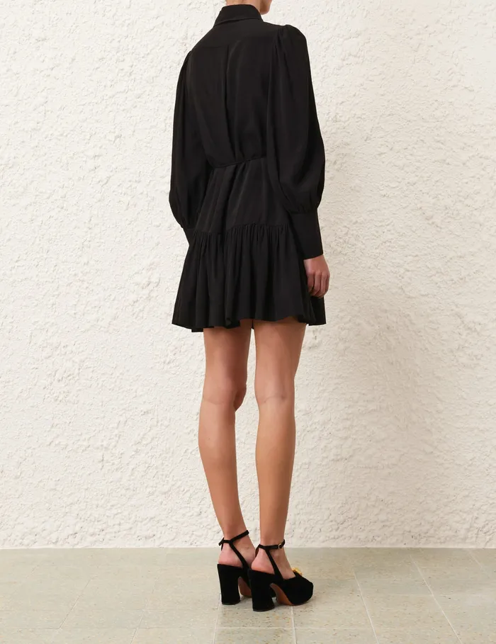Women Zimmermann Dresses Shirt Mini Dress Black