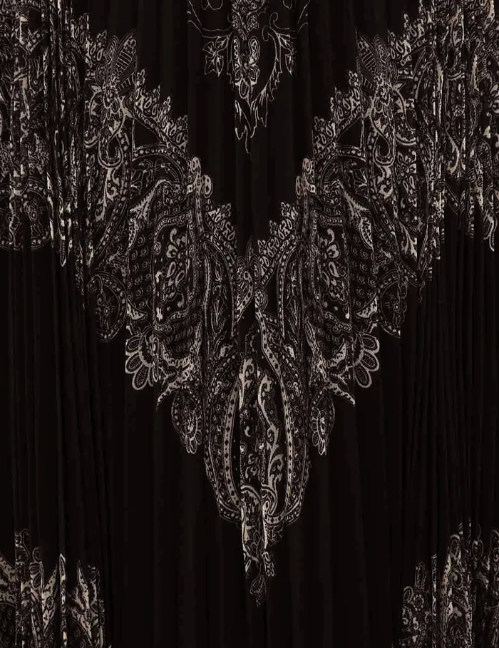 Women Zimmermann Dresses Sunray Long Sleeve Midi Dress Black Paisley