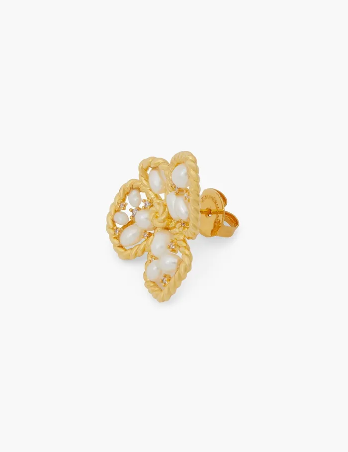 Women Zimmermann Earrings Bloom Large Studs Goldpearl