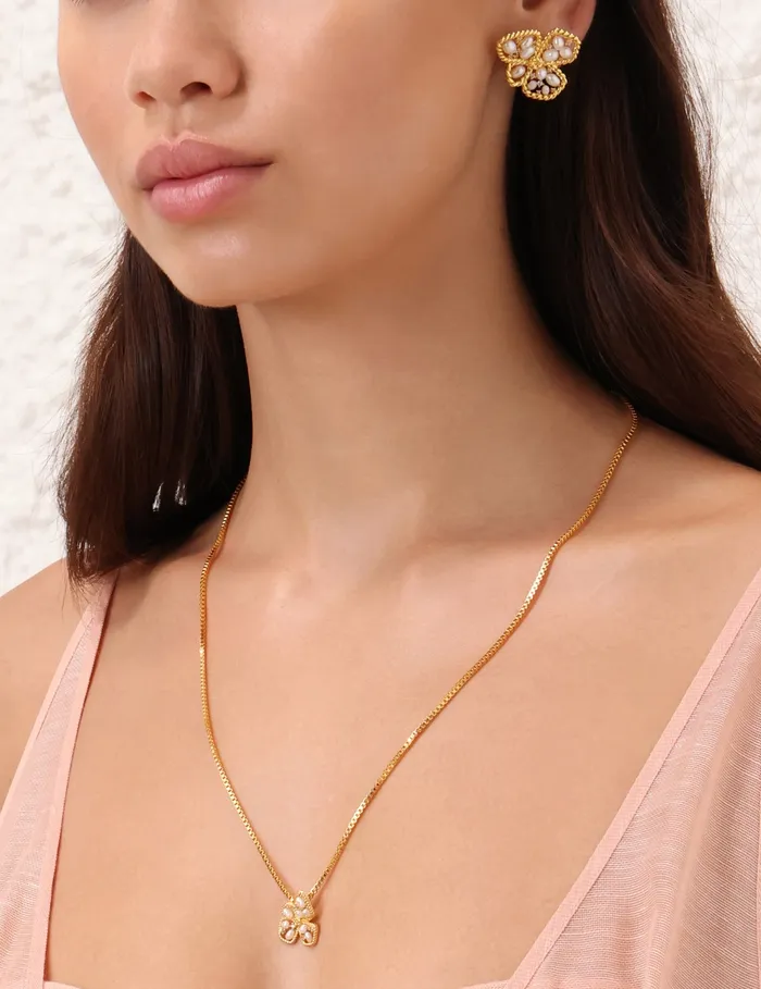 Women Zimmermann Earrings Bloom Large Studs Goldpearl