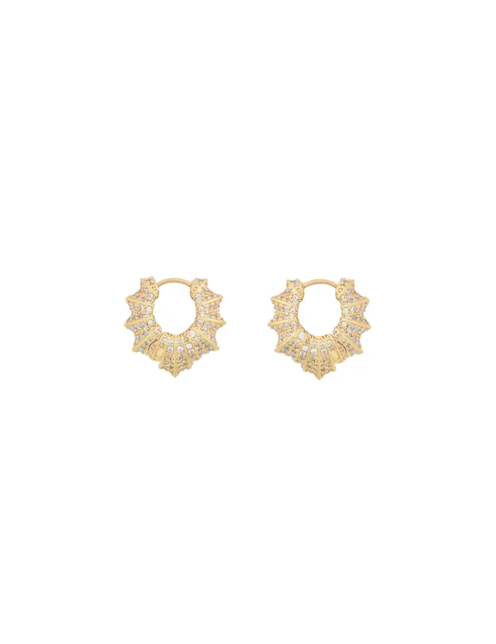 Women Zimmermann Earrings Deco Pave Hoops Gold