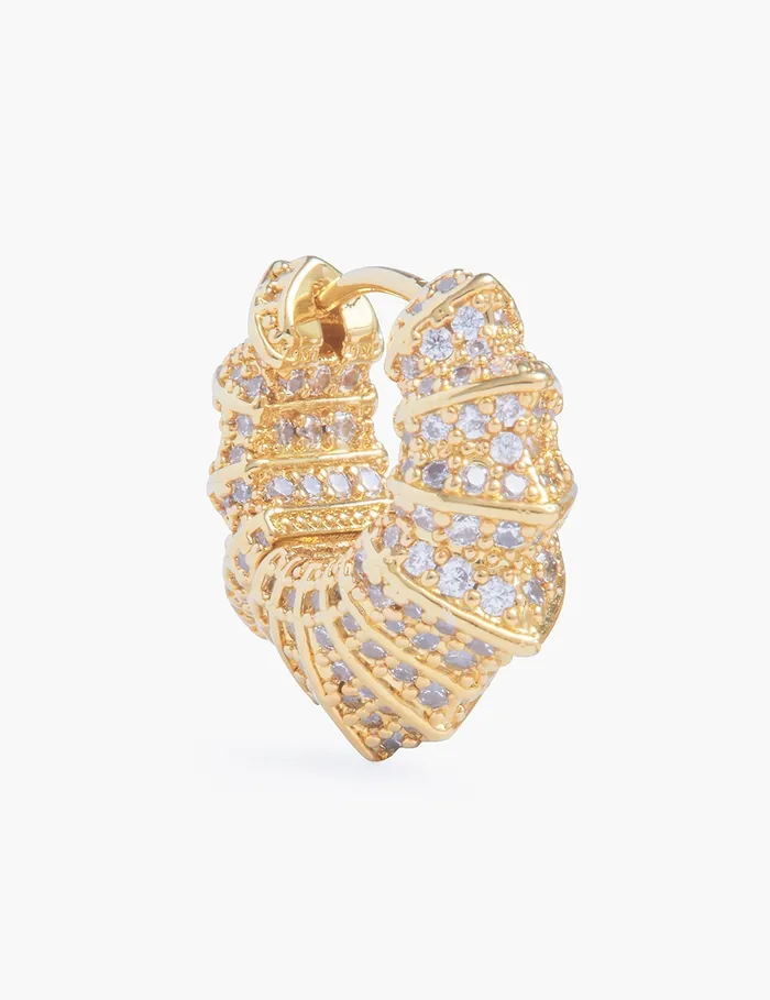 Women Zimmermann Earrings Deco Pave Hoops Gold