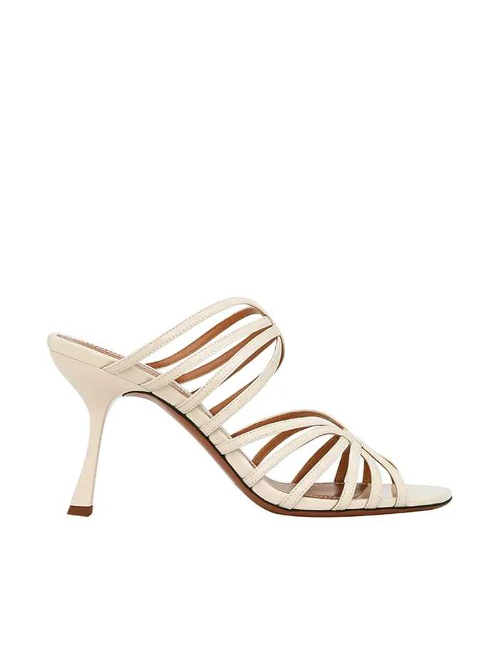 Women Zimmermann Heels Aura Mule Sandal 85 Vanilla