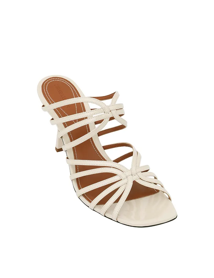 Women Zimmermann Heels Aura Mule Sandal 85 Vanilla