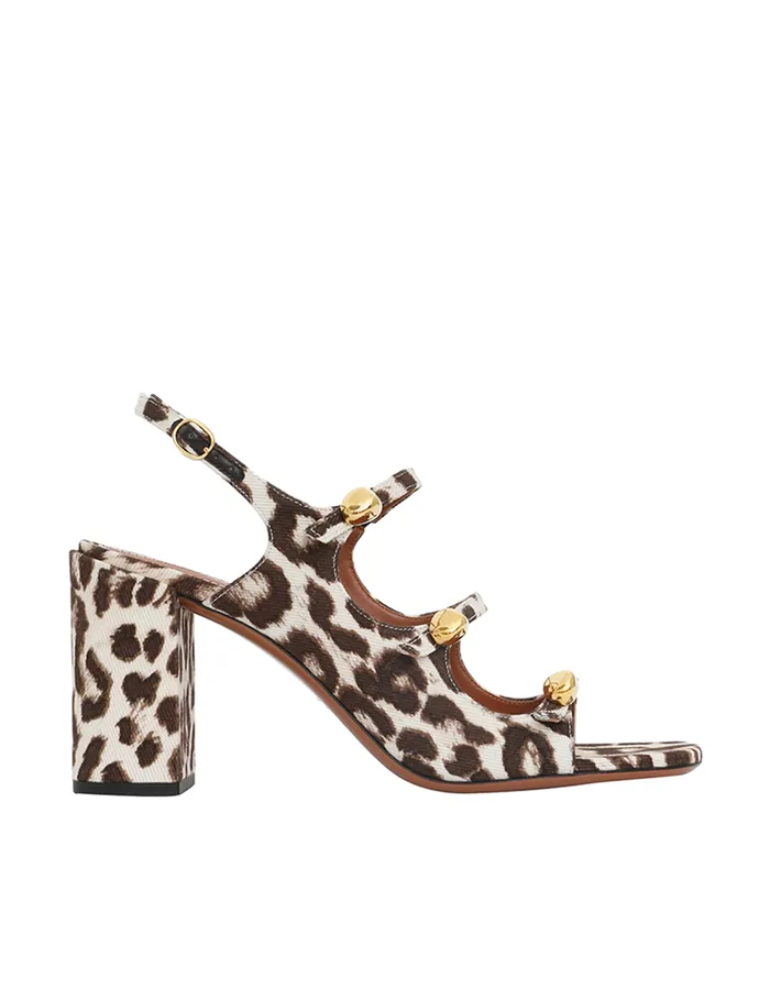 Women Zimmermann Heels Eliot Sandal 85 Chocolate Leopard