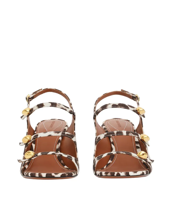 Women Zimmermann Heels Eliot Sandal 85 Chocolate Leopard