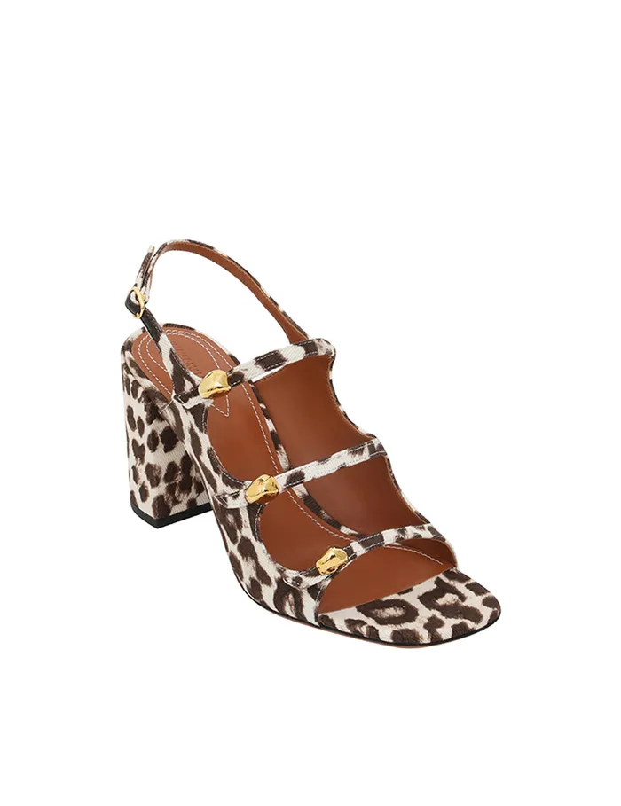 Women Zimmermann Heels Eliot Sandal 85 Chocolate Leopard