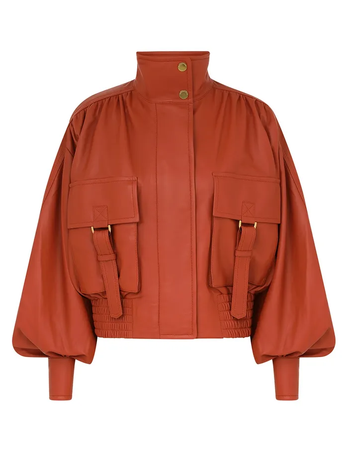 Women Zimmermann Jackets and Coats Illustration Biker Jacket Spice