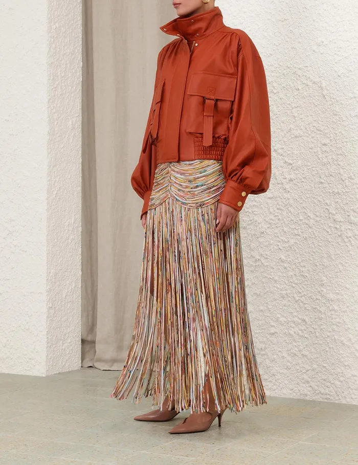 Women Zimmermann Jackets and Coats Illustration Biker Jacket Spice