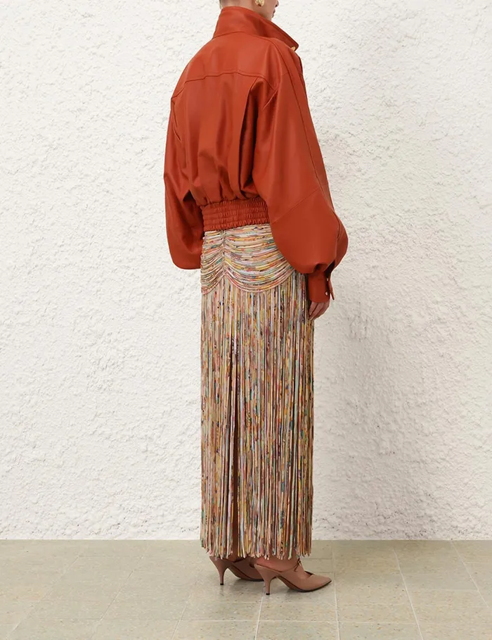 Women Zimmermann Jackets and Coats Illustration Biker Jacket Spice