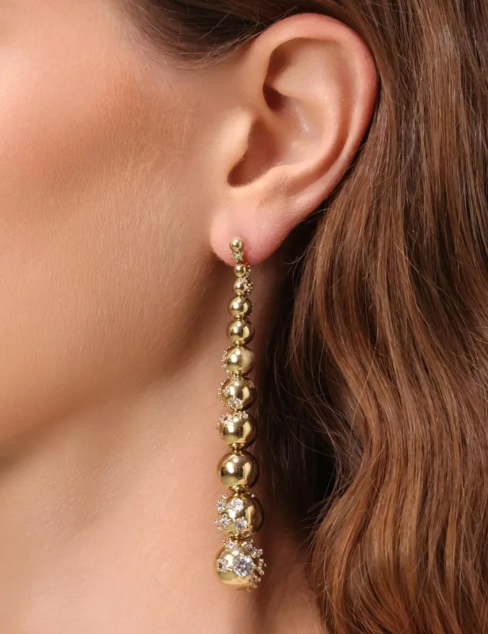 Women Zimmermann Jewellery Nova Long Earrings Gold