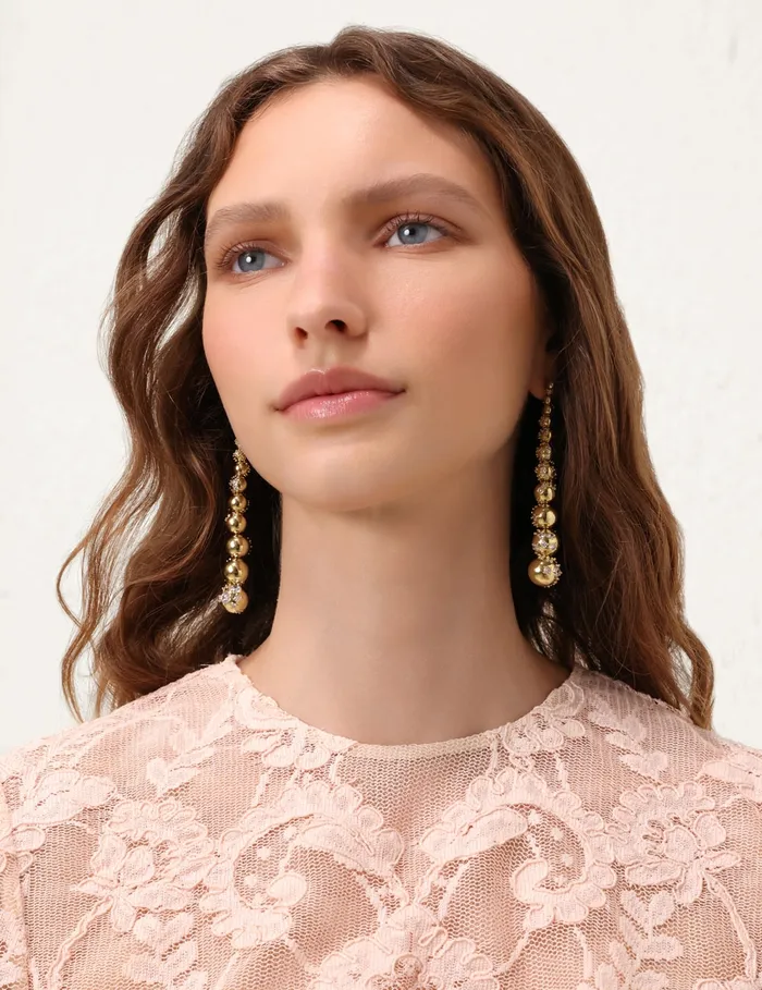 Women Zimmermann Jewellery Nova Long Earrings Gold