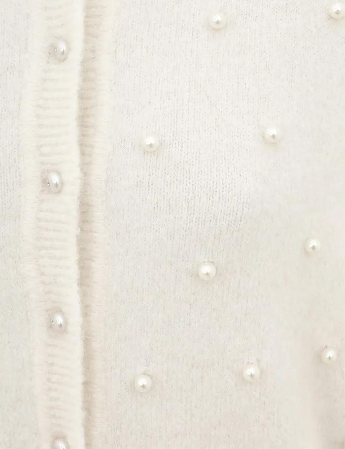 Women Zimmermann Knitwear Crush Beaded Cardigan Ivorypearl