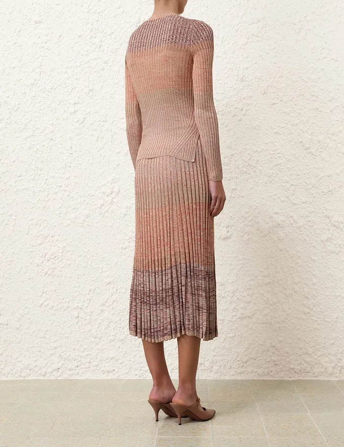 Women Zimmermann Knitwear Illustration Mouline Top Pink Multi