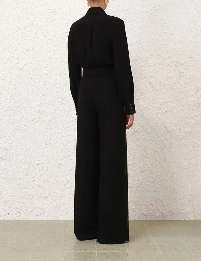 Women Zimmermann Shorts and Pants Belted Chain Pant Black