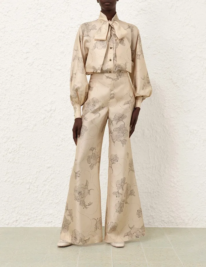Women Zimmermann Shorts and Pants Eden Flare Pant Tea Sketch