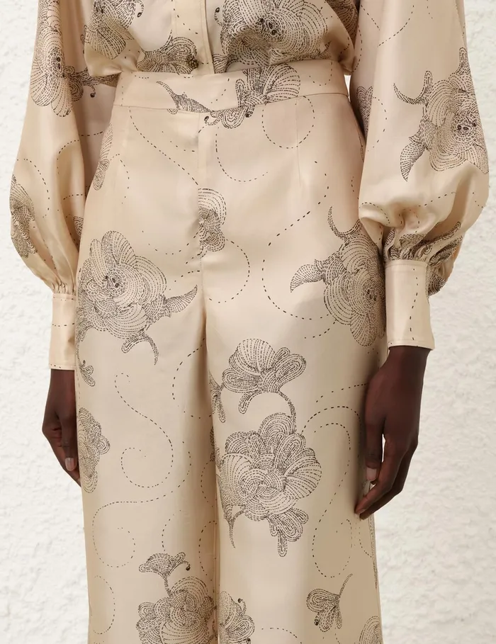 Women Zimmermann Shorts and Pants Eden Flare Pant Tea Sketch