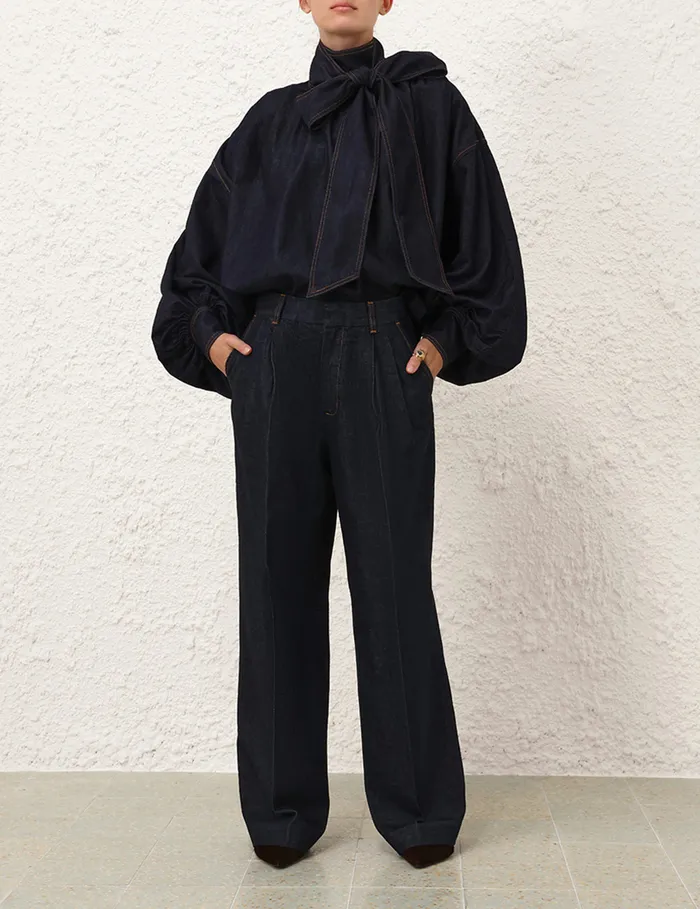Women Zimmermann Shorts and Pants Illustration Denim Pant Night Sky