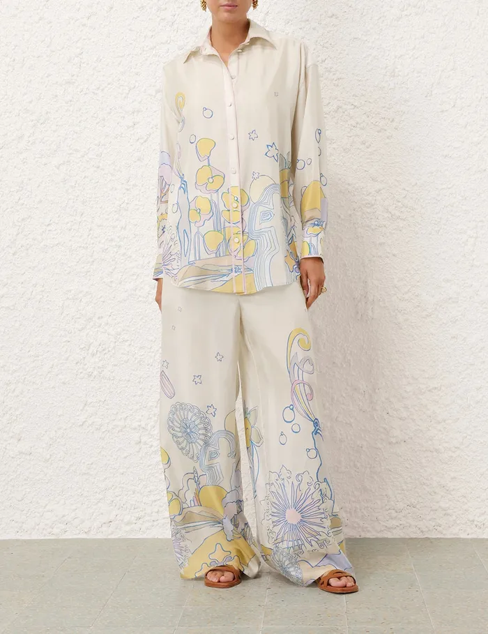 Women Zimmermann Shorts and Pants Pop Relaxed Pant Watercolour Multi