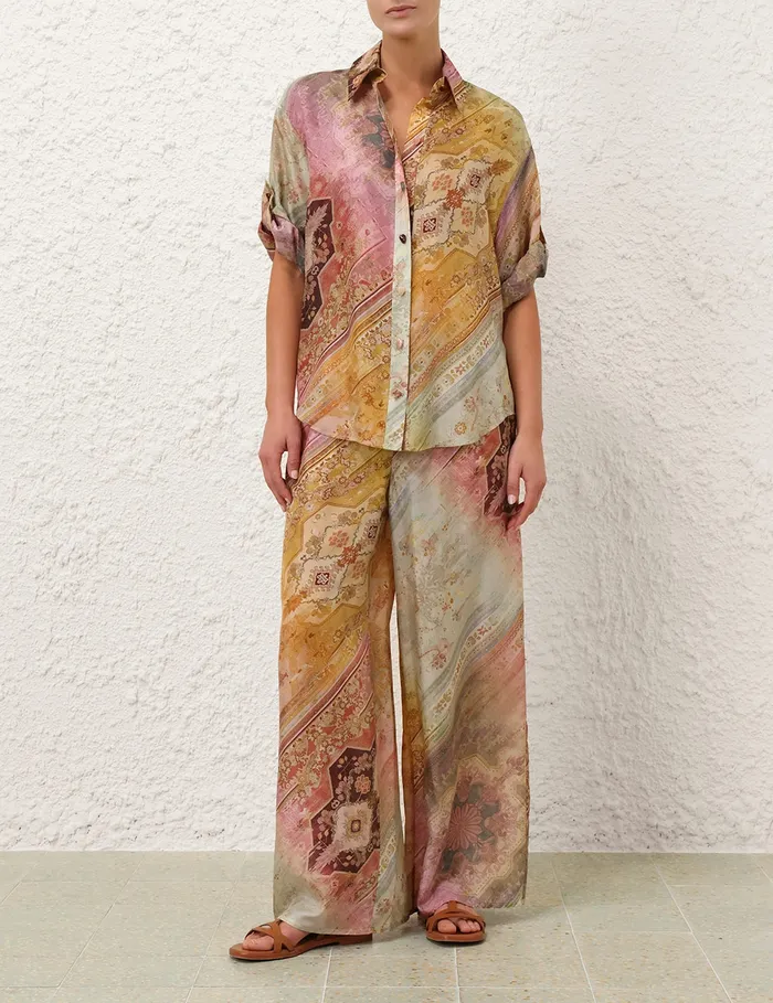 Women Zimmermann Shorts and Pants Tallow Relaxed Pant Ombre Multi