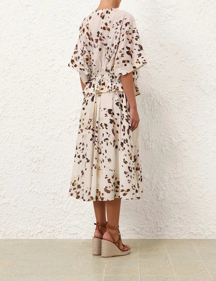 Women Zimmermann Skirts Acacia Swing Skirt Watercolour Leopard