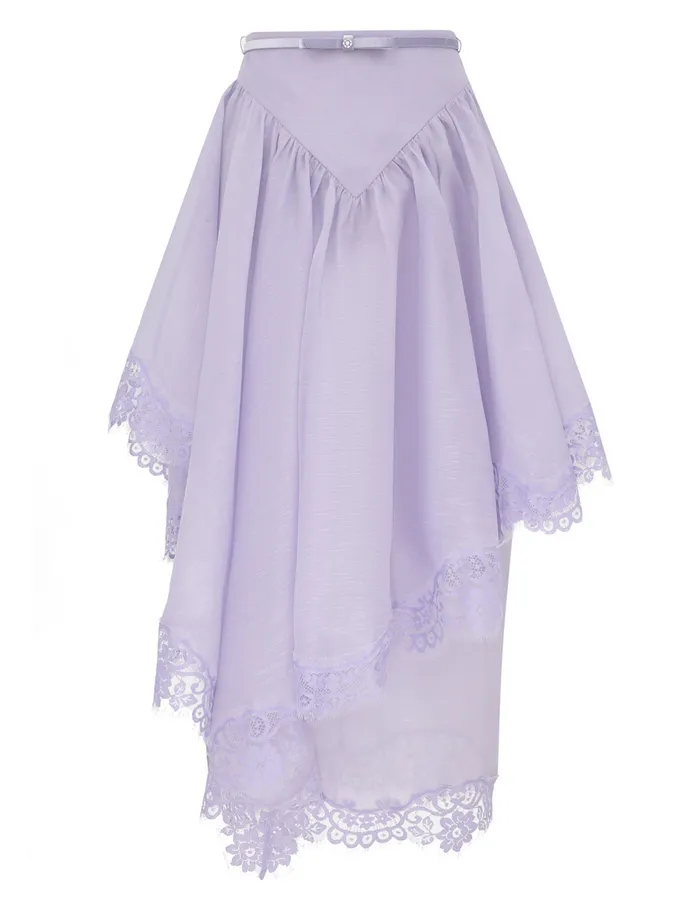 Women Zimmermann Skirts Crush Lace Trim Skirt Jacaranda