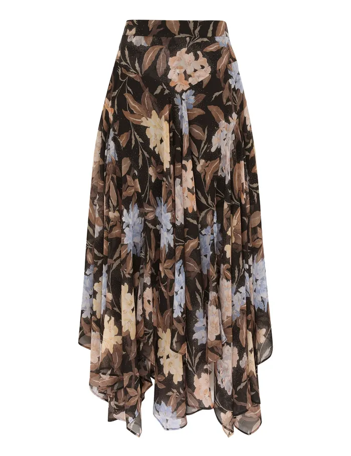 Women Zimmermann Skirts Eden Handkerchief Skirt Black Inca Lily