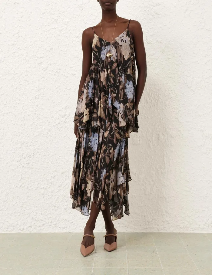 Women Zimmermann Skirts Eden Handkerchief Skirt Black Inca Lily