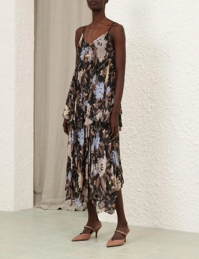 Women Zimmermann Skirts Eden Handkerchief Skirt Black Inca Lily