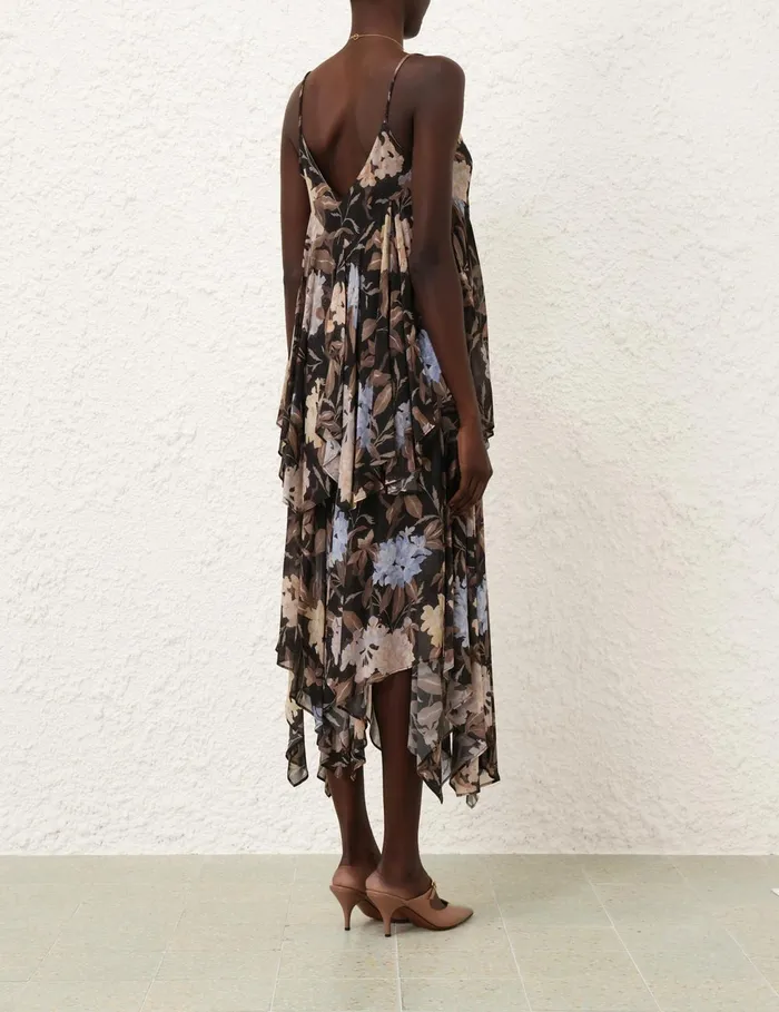 Women Zimmermann Skirts Eden Handkerchief Skirt Black Inca Lily