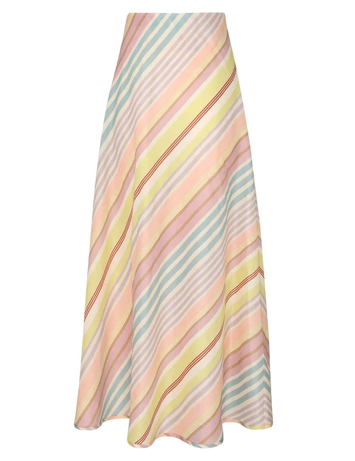 Women Zimmermann Skirts Halliday Bias Skirt Multi Stripe
