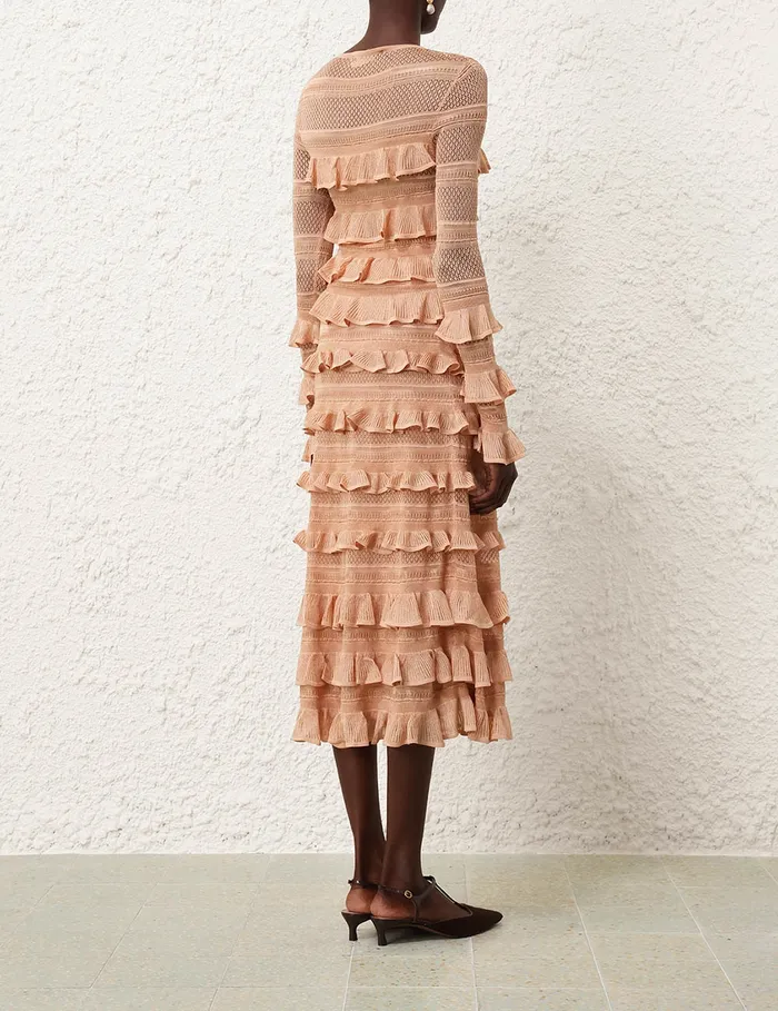 Women Zimmermann Skirts Illustration Frilled Skirt Champagne