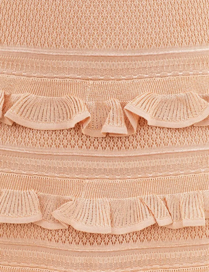 Women Zimmermann Skirts Illustration Frilled Skirt Champagne