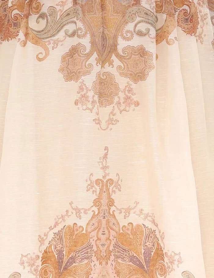Women Zimmermann Skirts Illustration Midi Skirt Cream Paisley