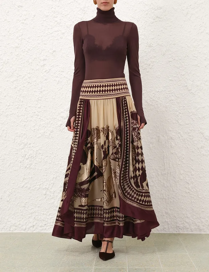 Women Zimmermann Skirts Illustration Otto Maxi Skirt Teamahogany