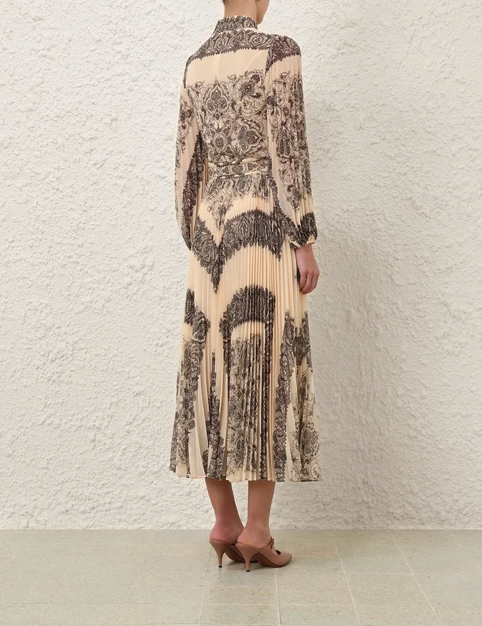 Women Zimmermann Skirts Sunray Pleated Skirt Tea Paisley
