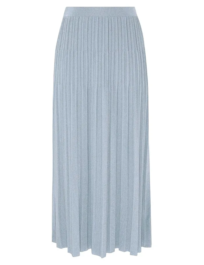 Women Zimmermann Skirts Waverly Rib Midi Skirt Blue Lurex