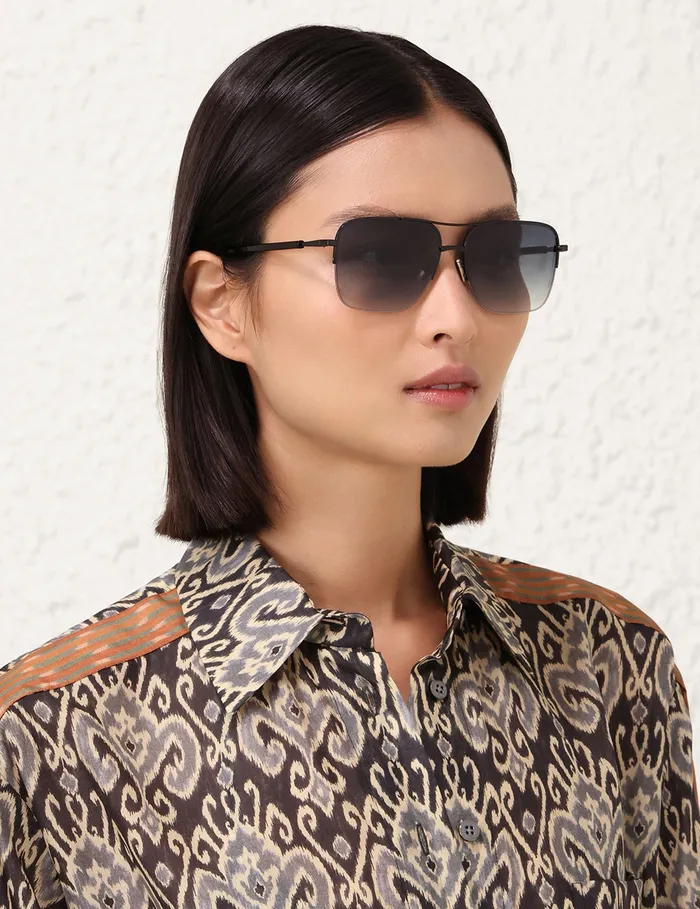 Women Zimmermann Sunglasses Sandy Aviator Black