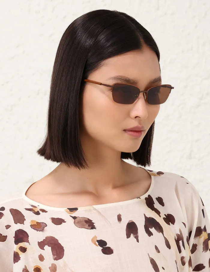 Women Zimmermann Sunglasses Sandy Cateye Chocolate