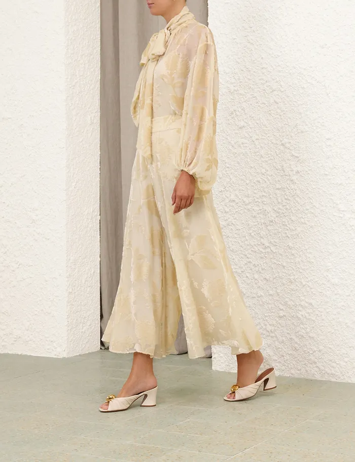 Women Zimmermann Tops Burnout Blouse Cream