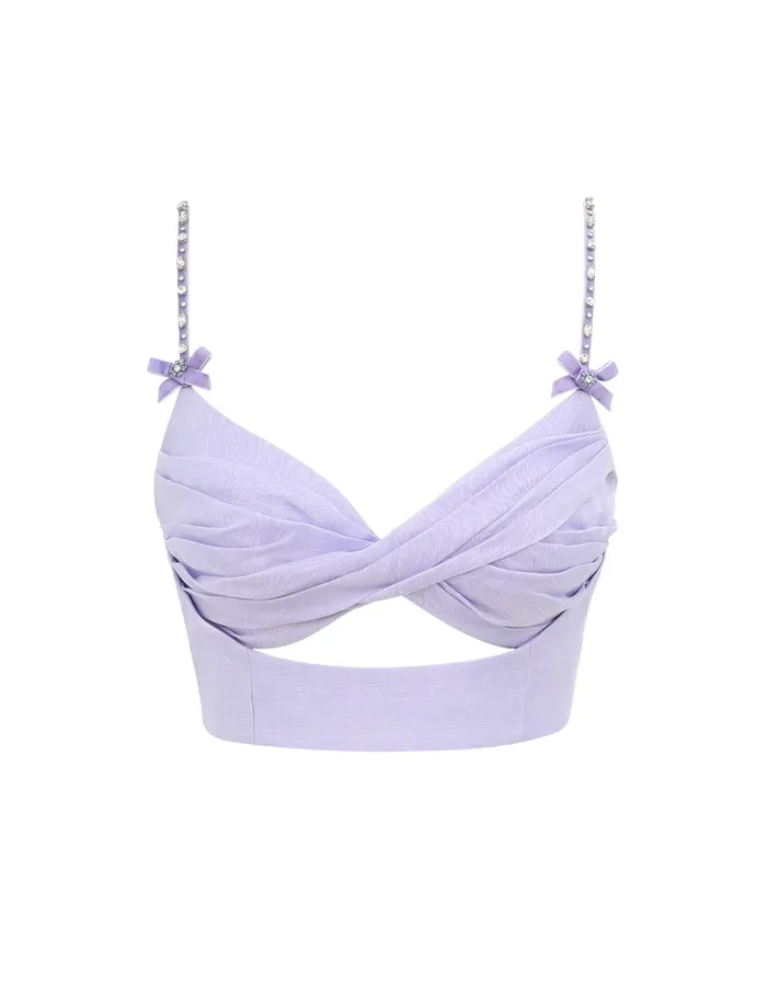 Women Zimmermann Tops Crush Twist Front Bralette Jacaranda