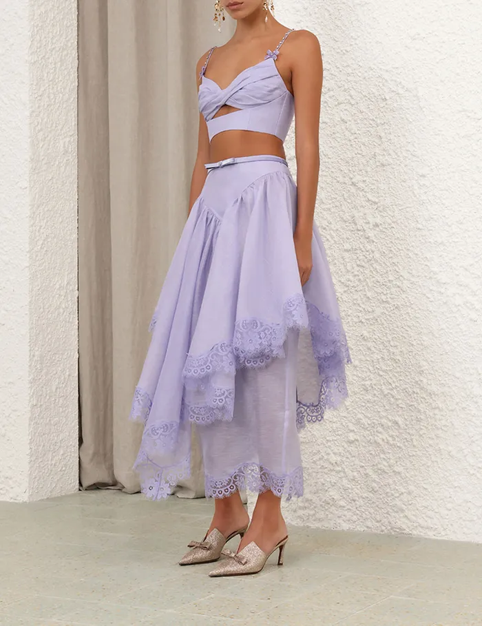Women Zimmermann Tops Crush Twist Front Bralette Jacaranda