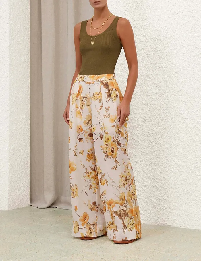 Women Zimmermann Tops Ottie Scoop Neck Tank Olive