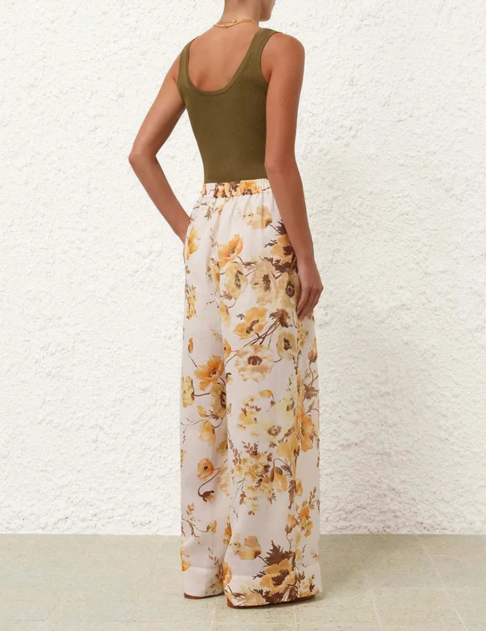 Women Zimmermann Tops Ottie Scoop Neck Tank Olive