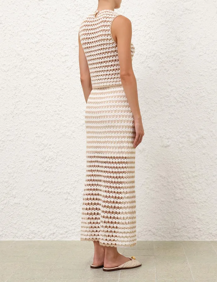 Women Zimmermann Tops Tallow Crochet Tank Top Ivorygold